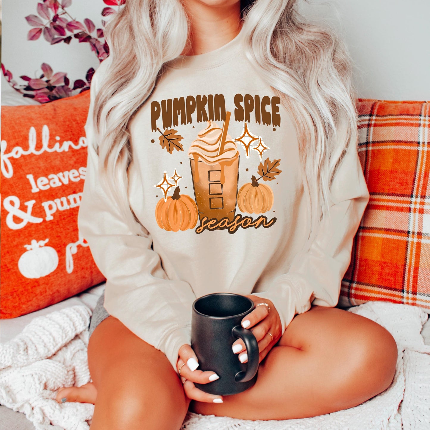 Pumpkin Spice DTF Transfer Ready For Press, Fall DTF Transfer, Autumn DTF Transfer, Pumpkin Heat Press Transfer, Pumpkin Dtf Transfer