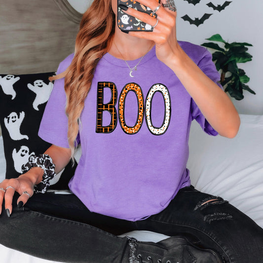 Boo DTF Transfer Ready For Press, Halloween DTF Print, Heat Press Transfer, Direct To Film, Spooky Season Transfer, Custom Transfer