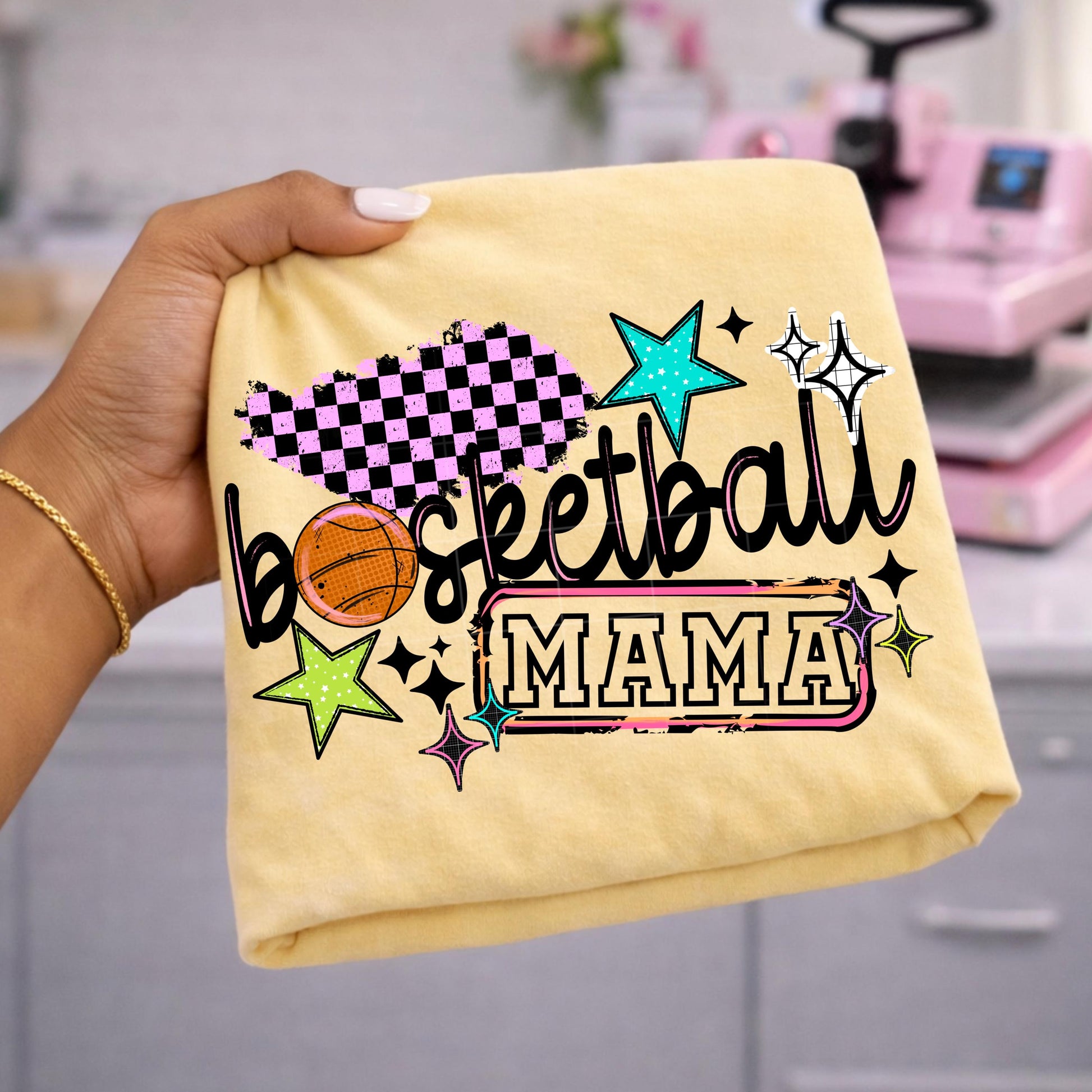 Basketball Mama DTF Transfer Ready For Press, Basketball DTF Prints, Heat Press Transfer, Direct To Film, Basketball Dtf Transfer