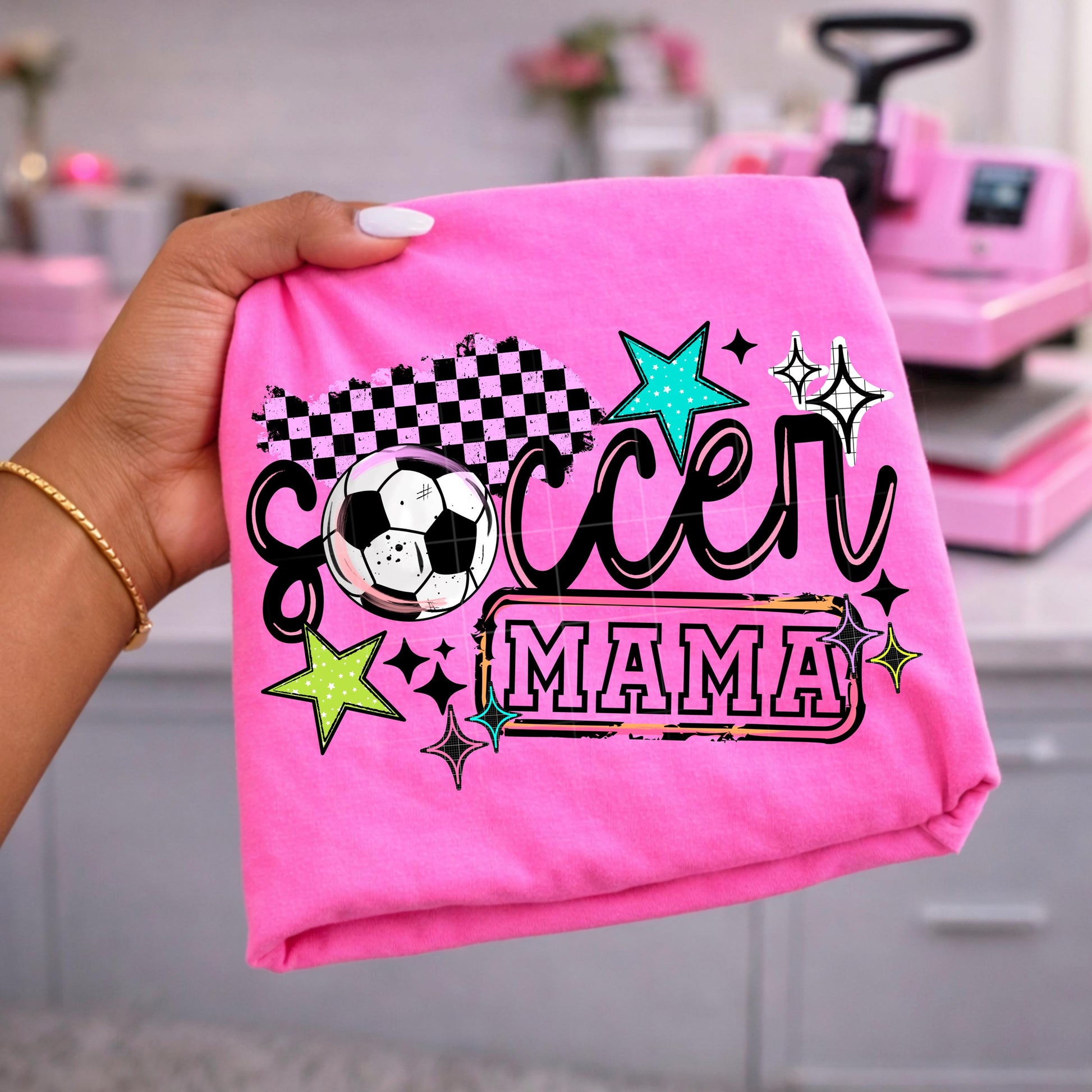 Soccer Mama DTF Transfer Ready For Press, DTF Print, Heat Press Transfer, Direct To Film, Soccer DTF Transfer, Sports Dtf Transfer, Game Day