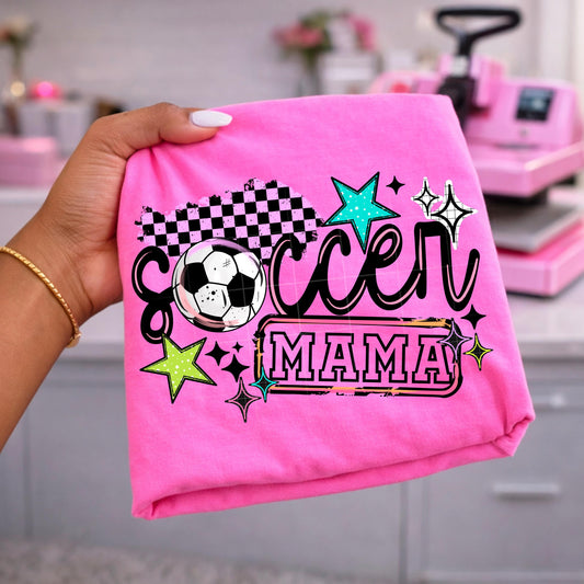 Soccer Mama DTF Transfer Ready For Press, DTF Print, Heat Press Transfer, Direct To Film, Soccer DTF Transfer, Sports Dtf Transfer, Game Day