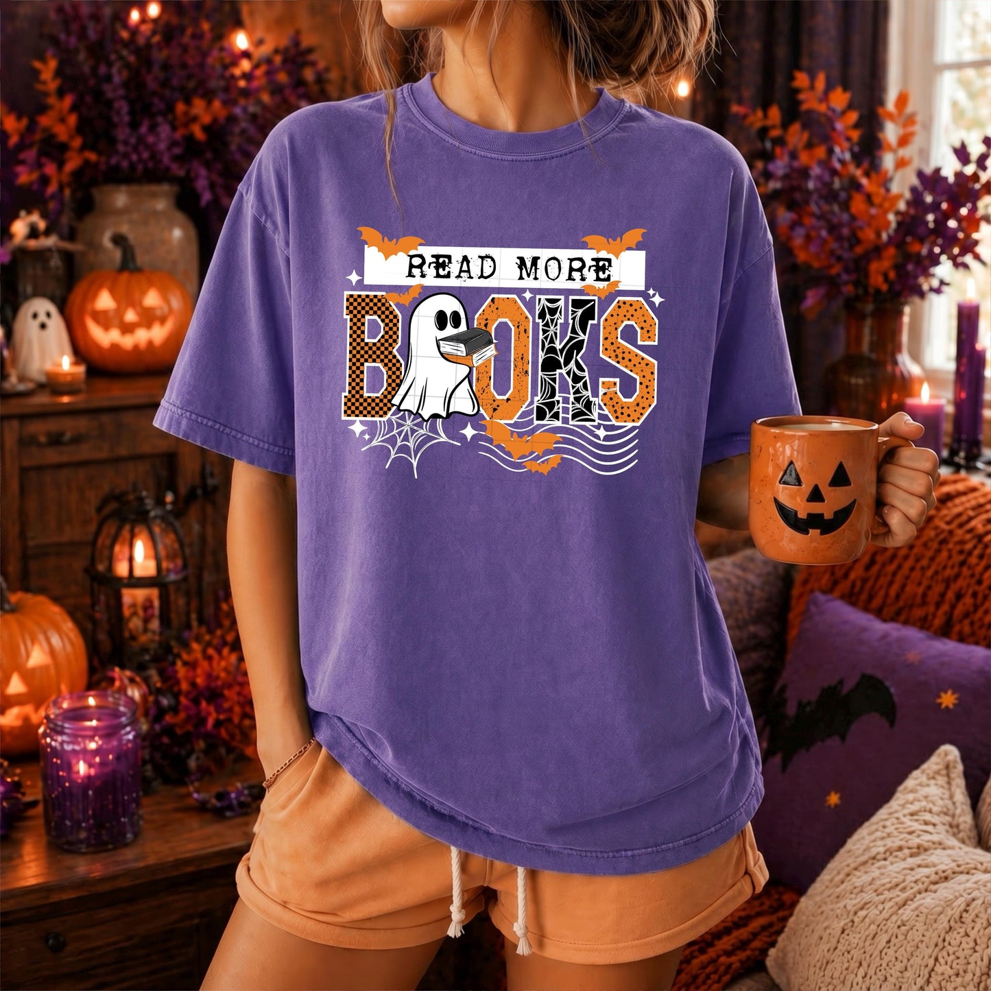 Halloween DTF Transfer, Book DTF Transfers Ready For Press, Horror DTF Prints, Heat Press Transfer, Direct To Film, Read More Books Dtf