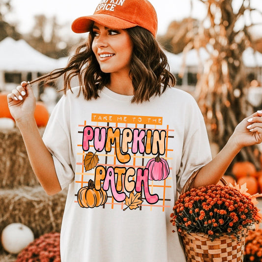 Pumpkin Patch DTF Transfer Ready For Press, Fall DTF Transfer, Autumn DTF Transfer, Pumpkin Heat Press Transfer, Pumpkin Dtf Transfer