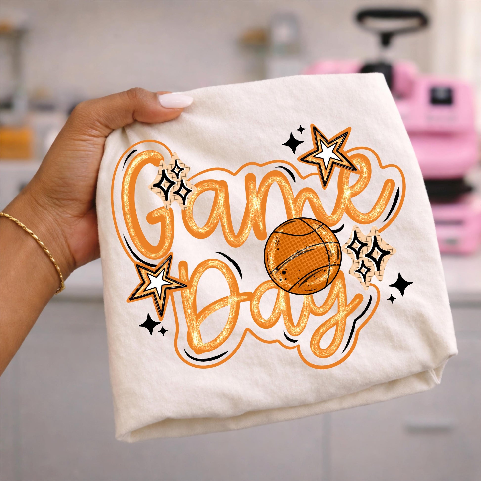 Game Day Basketball DTF Transfer, Sports Mom Shirt, Basketball Mama Design, All Sizes