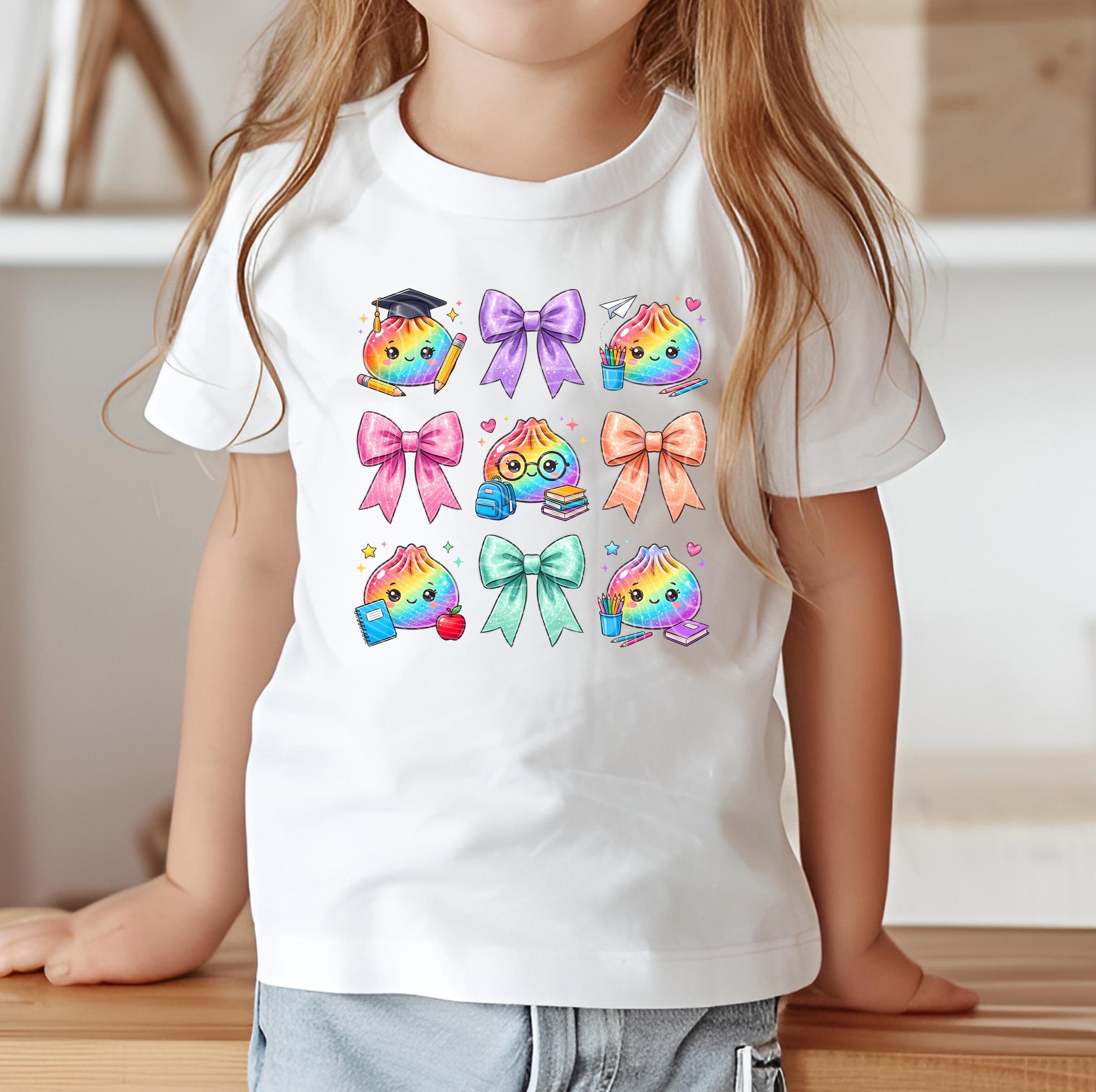 Rainbow Dumpling Back To School DTF Transfer, Ready To Press, Trending Transfers