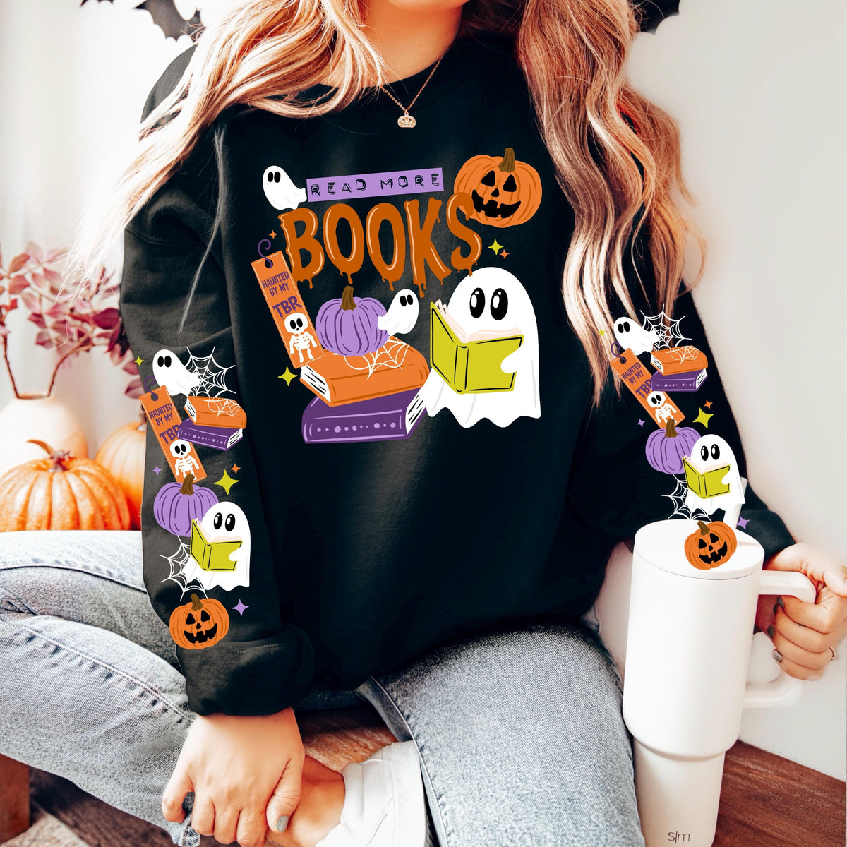 Halloween Book Lover DTF Transfer, Read More Books Ready to Press, Direct to Film, Custom Transfers