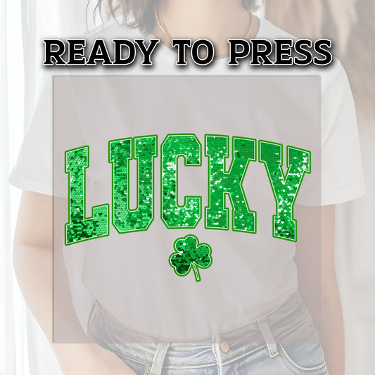 Lucky Transfer, DTF Transfer, Ready For Press, St Patrick Day DTF Transfer, Custom Transfers, DTF Print, Heat Transfer, T-shirt Transfers