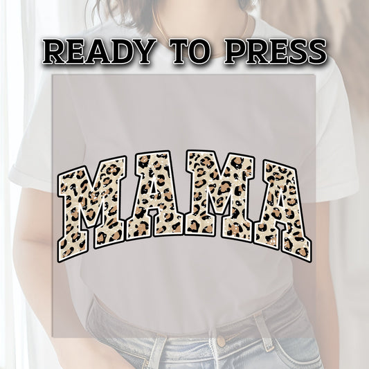 Leopard Mama DTF Transfer, DTF Transfer Ready For Press, Mama Heat Press Transfer, Mama Transfer, Ready For Press, Mama DTF Print,   Mom Dtf