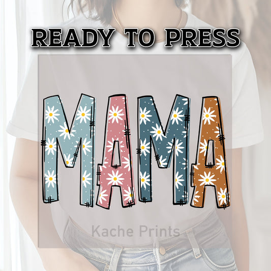 Floral Mama DTF Transfer, Mama DTF Print, DTF Transfer Ready For Press, Floral Mama Transfer, Mama Heat Press Transfer, Ready For Press, Dtf