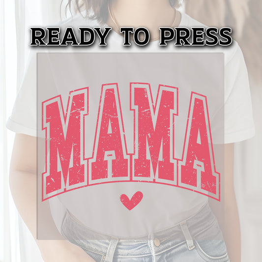 Pink Mama DTF Transfer, DTF Transfer Ready For Press, Mama Heat Press Transfer, Mama Transfer, Ready For Press, Pink Mama DTF Print, Mom Dtf